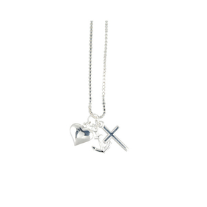 Halskette Anhnger Glaube - Liebe Hoffnung aus 925 Sterling Silber