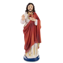 Herz Jesu Heiligenstatue bemalt 23 cm Kunststein
