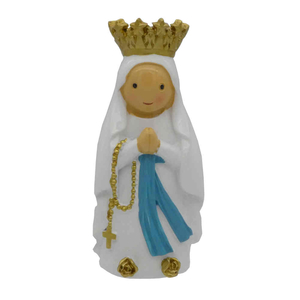 Lourdes Madonna Statue mit Krone kindgerechte Figur handbemalt 8,5 cm Heiligenfigur