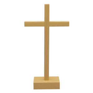 Standkreuz / Stehkreuz Buche Balken gerade ohne Korpus 17,5 x 9 cm Altarkreuz