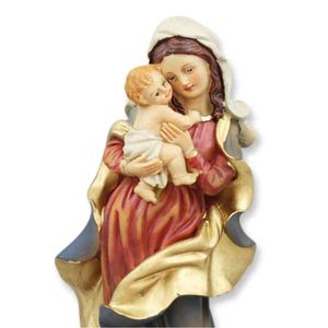 Madonna mit Kind Statue Polyresin 14 cm
