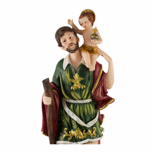 Heiliger Christophorus mit Kind Polyresin 30 cm