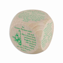 Gebetsw�rfel Morgengebete Holz natur / gr�n 5,5 cm