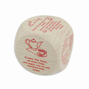 Gebetsw�rfel Tischgebete Holz natur / rot 5,5 cm