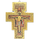 Wandkreuz Heiliger Franziskus Holz 16 x 12 cm