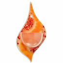Glasweihkessel Flamme rot/orange modern 19 x 9,5 cm