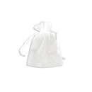 Organza Zugbeutel wei� mit Satinband 14 x 11 cm