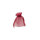 Organza Zugbeutel weinrot mit Satinband 10 x 7,5 cm