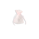 Organza Zugbeutel rosa mit Satinband 10 x 7,5 cm