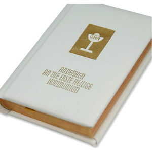 Steinbrener Gebetbuch weiß Kelch - Kommunion mit Goldschnitt klein 9 x 6,5 cm