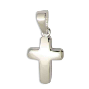 Kreuz Anhänger / Taufkreuz 925 Sterling Silber glanz 1,4 cm