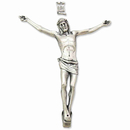 Jesus Körper Metall oxydiert silberfarben mit INRI 15 cm