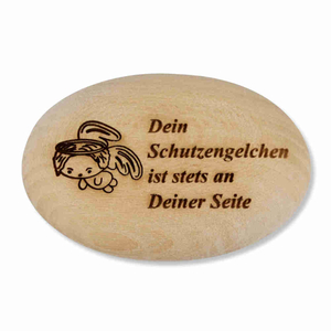 Handschmeichler Holz Schutzengelchen stehts an Deiner Seite 6,3 x 4 cm