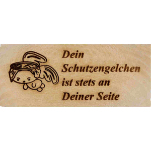 Handschmeichler Holz Schutzengelchen stehts an Deiner Seite 6,3 x 4 cm