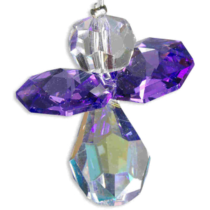 Kristall Engel - Schutzengel Alexis Violett 3 cm zum Hängen