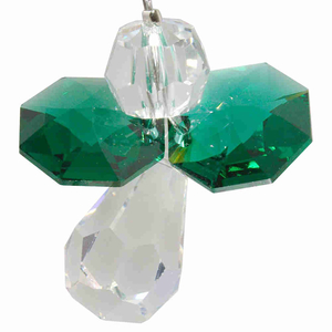 Kristall Engel - Schutzengel Alexis Emerald - Grün 3 cm zum Hängen