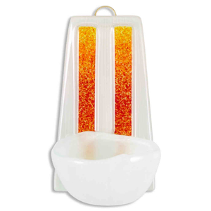 Glasweihkessel wei modern - 2 Glasstbe rot - orange - gelb 10 x 5,7 x 6,5 cm