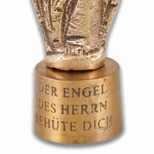 Engel - Schutzengel Bronze auf Sockel - Der Engel des Herrn behüte Dich 8 cm