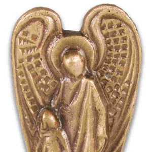 Handschmeichler - Bronze Engel - Schutzengel mit Kind 6 cm - Reisebegleiter