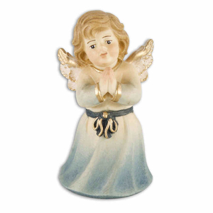 Engel der Liebe betend geschnitzt Holz bemalt stehend 7 cm Schutzengel Unikat