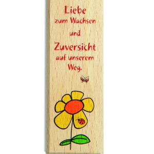 Kinderkreuz Sonne zum Leben Motiv Sonnenblume Sonne Marienkäfer Buche bunt bedruckt 20 x 12 cm