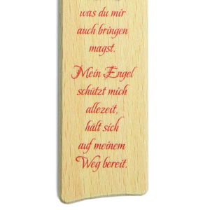 Kinderkreuz Schutzengel mit Taube - Guten Morgen neuer Tag - Buche 20 x 12 cm Geburt Taufe