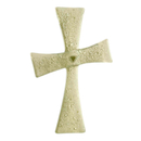 Glaskreuz Wandkreuz weiß Fusingglas Relief / Blattgold 16...