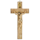 Kruzifix Wandkreuz Holz natur Jesus-Korpus coloriert...