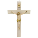 Kruzifix Wandkreuz Holz natur Jesuskorpus coloriert...