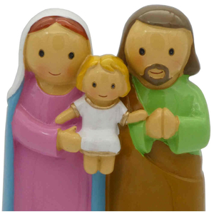 Krippenfigur Weihnachtskrippe Heilige Familie handbemalt kindgerecht 7,5 cm Resin