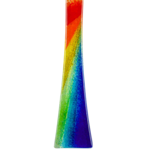 Wandkreuz Glas Regenbogen modern wei 20 x 11 cm Schmuckkreuz Glaskreuz Unikat