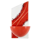 Weihwasserkessel Fusing Glas modern rot - weiß Fusingglas...