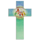 Kinderkreuz Kinder geborgen in Gottes Hand Holz bunt 20 x...
