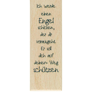 Kinderkreuz Ich werde einen Engel schicken - Schutzengel mit Stern Holz natur bunt bedruckt 15 cm