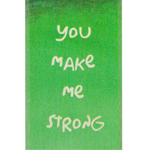 Kinderkreuz Kind frhlich unter dem Sternenhimmel Holz bunt - You make me strong 15 x 9 cm