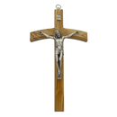 Wandkreuz / Kruzifix Olivenholz natur Jesus Metalllkrper...