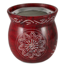 Speckstein Räuchergefäß Motiv Sonne rot 10 x 10 cm Sieb...