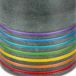 Speckstein Ruchergef modern grau - 7 Chakra-Farben Sieb 9 x 8 cm Rucherstvchen Rauchgef