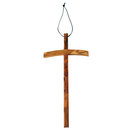 Wandkreuz Olivenholz gekerbte Kanten 20 x 9,5 cm Holzkreuz