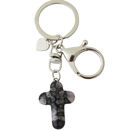 Schlüsselanhänger Motiv Kreuz aus Murano Glas schwarz...
