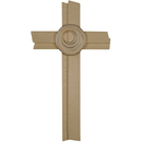 Wandkreuz - Ahorn natur Motiv Spirale des Lebens silber...