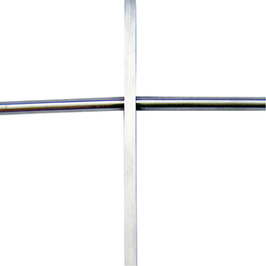 Edelstahlkreuz Wandkreuz modern silber matt Balken kantig rund 17 x 12 cm