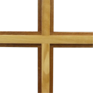 Wandkreuz Mahagoni Kreuzauflage Olivenholz natur modernes Design 25 cm Holzkreuz