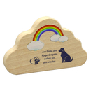 Hunde Erinnerungstafel Wolke Holz Herz Regenbogen Text...