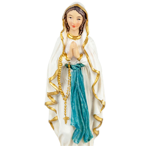 Lourdes Madonna Statue bunt bemalt Polyresin 11 cm 