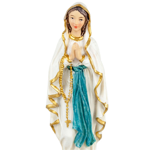 Lourdes Madonna Statue bunt bemalt Polyresin 11 cm