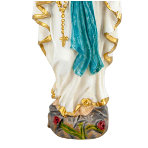 Lourdes Madonna Statue bunt bemalt Polyresin 11 cm
