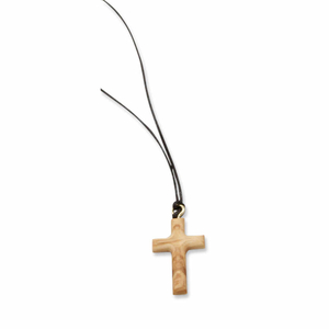 Halskette Olivenholz Kreuz 3,5 cm mit Band