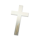 Stahlkreuz silber mit Verzierung goldfarben 15,5 cm -...