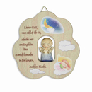 Wolke Holz Engel Schutzengel geschnitzt Kleidchen blau...